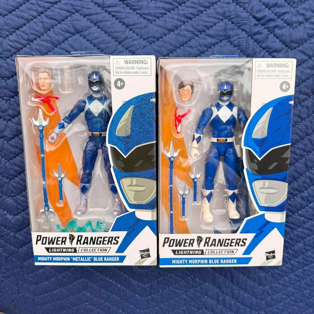 Power Rangers Lightning Collection Blue Ranger Metallic & Standard Lot New